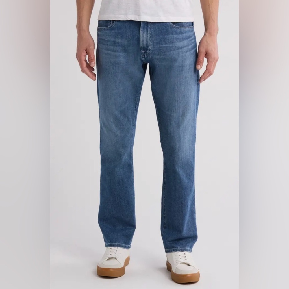 Adriano Goldschmied | Men’s medium blue denim Protégé Straight Leg jeans 33x34